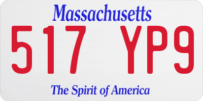 MA license plate 517YP9