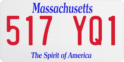 MA license plate 517YQ1