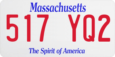 MA license plate 517YQ2