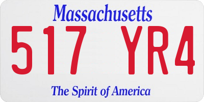 MA license plate 517YR4