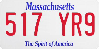 MA license plate 517YR9