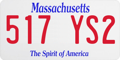 MA license plate 517YS2