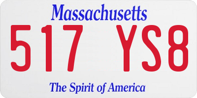 MA license plate 517YS8