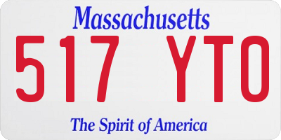 MA license plate 517YT0