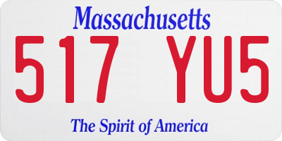 MA license plate 517YU5