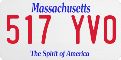 MA license plate 517YV0