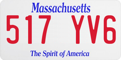 MA license plate 517YV6
