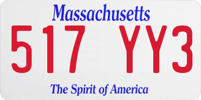 MA license plate 517YY3
