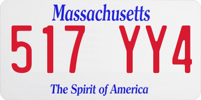 MA license plate 517YY4