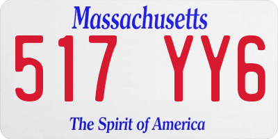MA license plate 517YY6