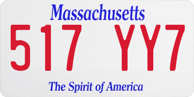 MA license plate 517YY7