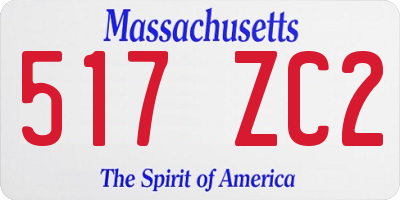 MA license plate 517ZC2