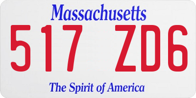 MA license plate 517ZD6