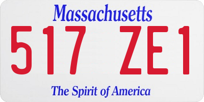MA license plate 517ZE1