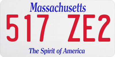 MA license plate 517ZE2