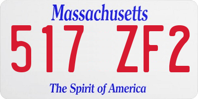MA license plate 517ZF2