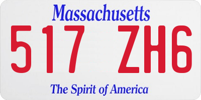 MA license plate 517ZH6