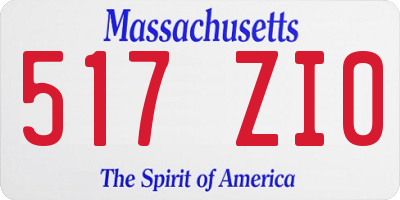 MA license plate 517ZI0