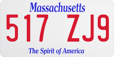 MA license plate 517ZJ9