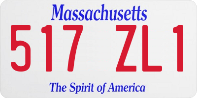 MA license plate 517ZL1