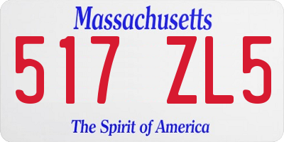 MA license plate 517ZL5