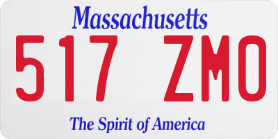 MA license plate 517ZM0