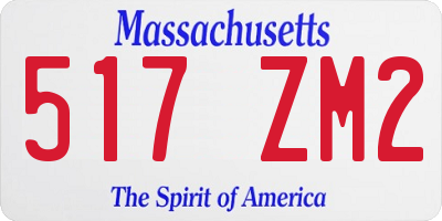 MA license plate 517ZM2