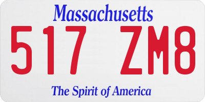 MA license plate 517ZM8
