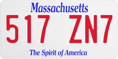 MA license plate 517ZN7