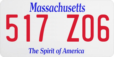 MA license plate 517ZO6