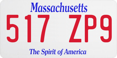 MA license plate 517ZP9