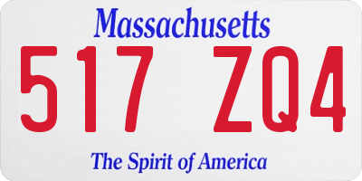 MA license plate 517ZQ4