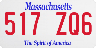 MA license plate 517ZQ6
