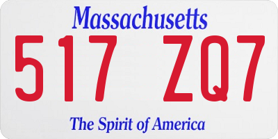 MA license plate 517ZQ7