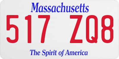 MA license plate 517ZQ8