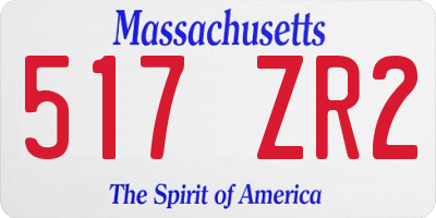 MA license plate 517ZR2