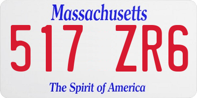 MA license plate 517ZR6