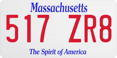 MA license plate 517ZR8
