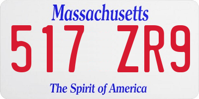 MA license plate 517ZR9