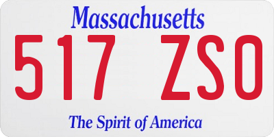 MA license plate 517ZS0