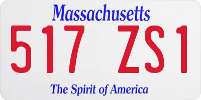 MA license plate 517ZS1