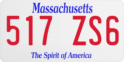 MA license plate 517ZS6