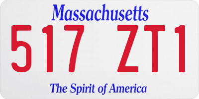 MA license plate 517ZT1