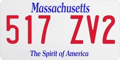 MA license plate 517ZV2