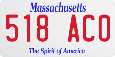 MA license plate 518AC0