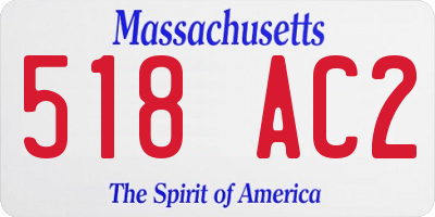 MA license plate 518AC2