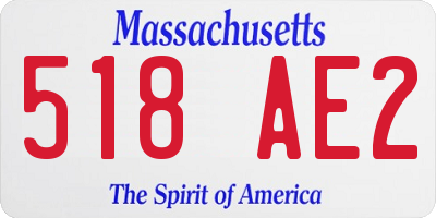 MA license plate 518AE2