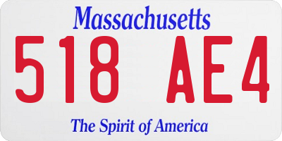 MA license plate 518AE4