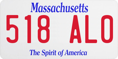 MA license plate 518AL0