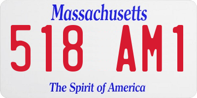 MA license plate 518AM1